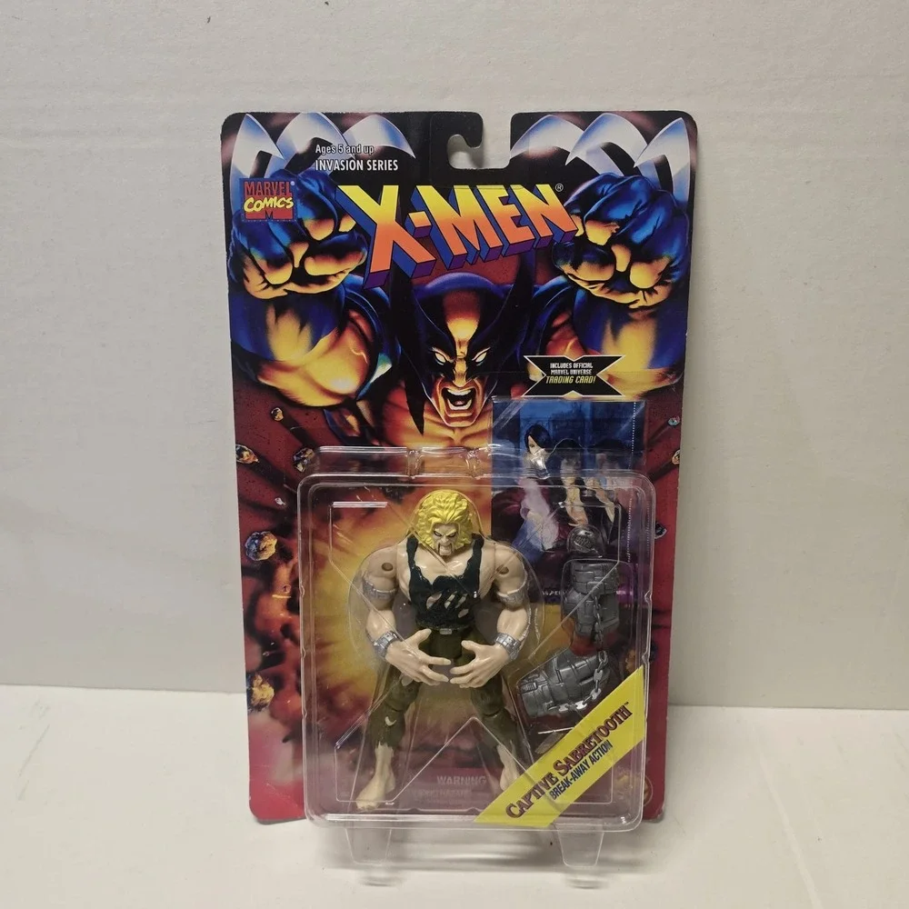 Toy Biz X-Men Invasion Series Captive Sabretooth Action Figure 1995 Marvel 49011